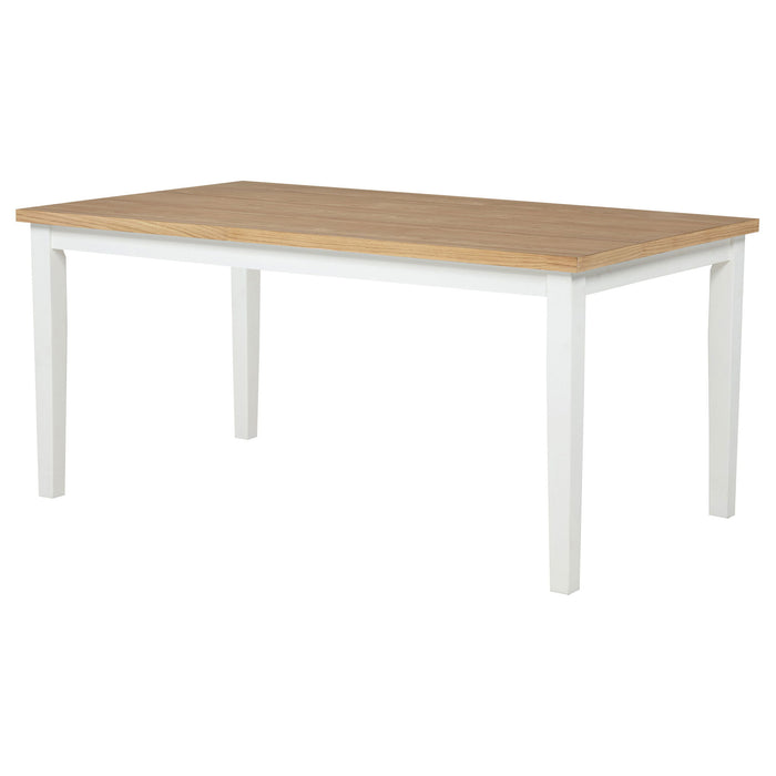 Calloway - Rectangular Dining Table - Brown / White Furniture Max