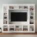 TV Stand With Hutch, Large Entertainment Center With Adjustable Shelves Hearth and Haven