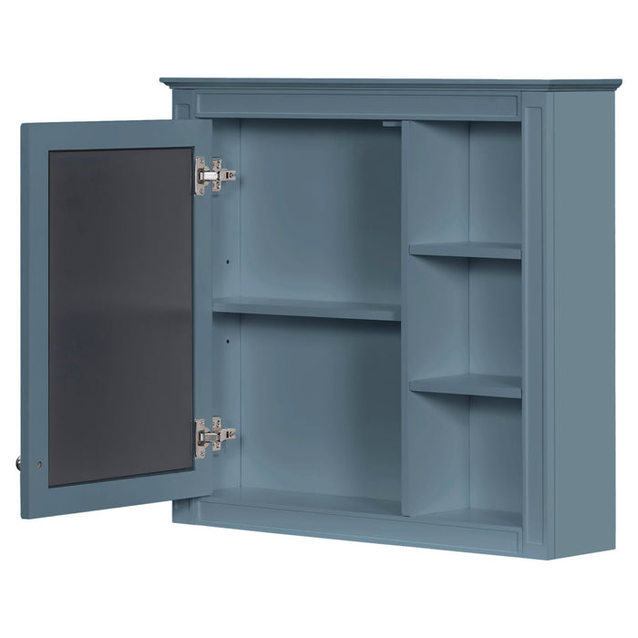 Bathroom Vanity With Medicine Cabinet, Royal Mirror Cabinet, Modern Bathroom Storage Cabinet With 2 Soft Closing Doors And 4 Drawers Hearth and Haven