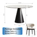 Round Dining Table - Black / Brown - Glass Home Essentials