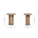 Sonoma - Square Pedestal Side Table - Antique Brown Jennifer Taylor Home