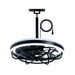 Ceiling Fan Light LED Light Source And Remote Control, 3000 - 6500K Dimmable LED Fan Light, 6 Speeds, For Living Room - Matte Black Daily Nest
