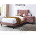 Bed With Channel Tufted Adjustable Headboard Home Essentials