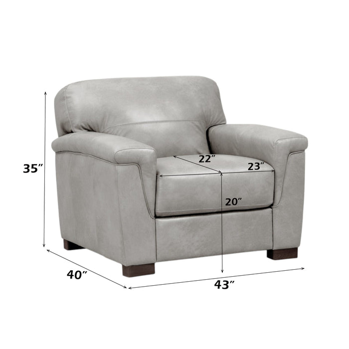 Cornelia - Chair - Pearl Gray Leather ACME