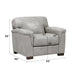 Cornelia - Chair - Pearl Gray Leather ACME