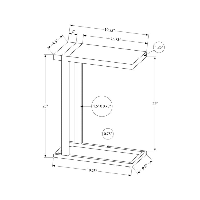 Accent Table, C - Shaped, Contemporary & Modern Stylish Design 8th Street