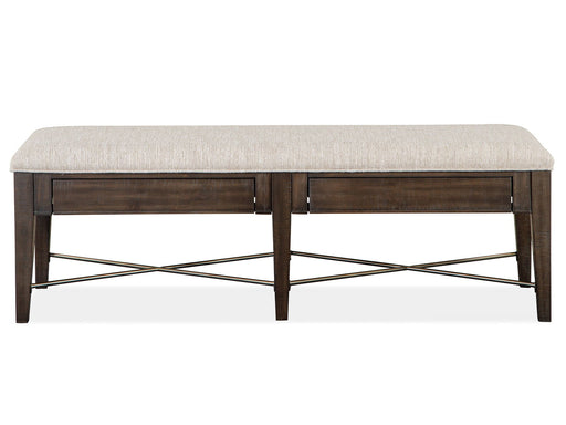 Westley Falls - Bench With Upholstered Seat - Graphite Magnussen Furniture