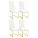 Whittingham - Dining Side Chair (Set of 4) - White / Gold Furniture Max