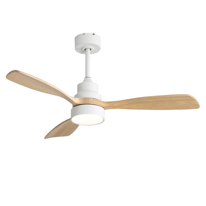 48" Ceiling Fan With Light, Dual Mount (Flush / Downrod), Dimmable LED, Quiet DC Motor, 3 Blades Daily Nest