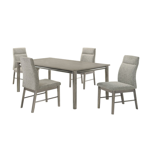 Lennox - 5 Piece Dining Room Set (Dining Table With 4 Chairs) - Gray / Silver New Classic
