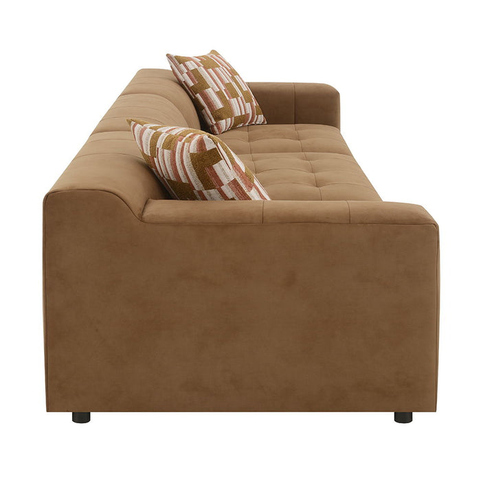 Zoey - Modular - RF Arm Chair With Pillow - Chocolate Suede ACME
