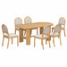 Oval Dining Table Set For 6 With 6 Upholstered Chairs Hearth and Haven