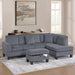 Sectional Sofa With Storage Ottoman And Pillows Home Essentials