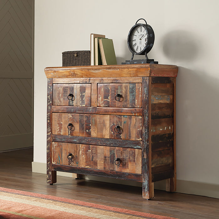 Lynden - 4 Drawer Accent Cabinet With Ring Pulls - Wood Furniture Max