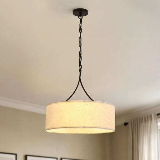 3 Light Drum Pendant Light Daily Nest