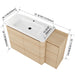 Freestanding Bathroom Vanity With Sink, 1 Small Storage Cabinet, Soft Close Door Home Essentials
