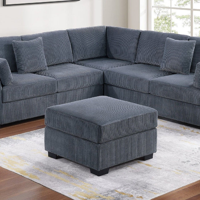 Contemporary L - Sectional Sofa Set With Ottoman And Pillows Home Essentials
