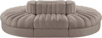 Rummi - Oval Velvet Performance Fabric Upholstered 6 Piece Modular Sectional Meridian Furniture