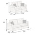 Contemporary 2 Piece Sofa Set With Matching Pillows Home Essentials