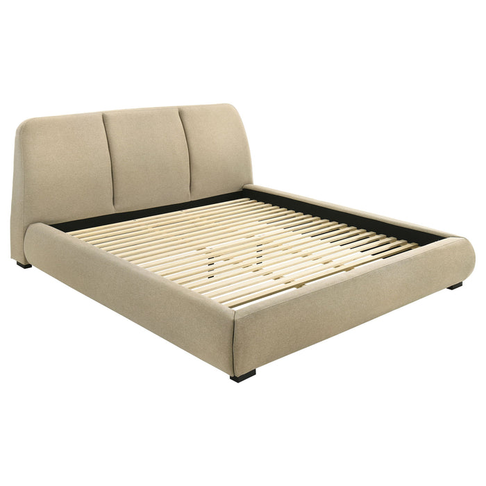Modern Upholstered Platform Bed With Tufted Headboard Furniture Max