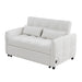 Loveseat Sofa Pull-Out Bed With Adjustable Backrest, 3 USB Ports And 2 Lumbar Pillows For Living Room Hearth and Haven