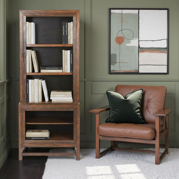 Bookcase Pier, 2 Tone - Brown Home Essentials