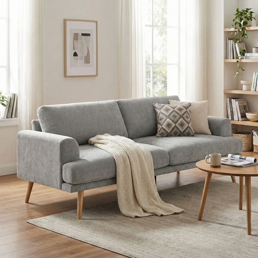 3 Seater Sofa For Living Room - Gray Hearth and Haven