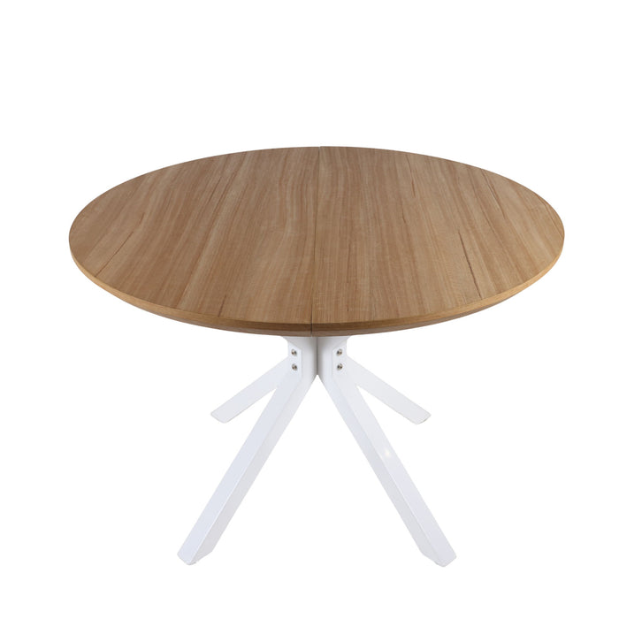 Pedestal Table For Living Room - White / Light Oak Home Essentials