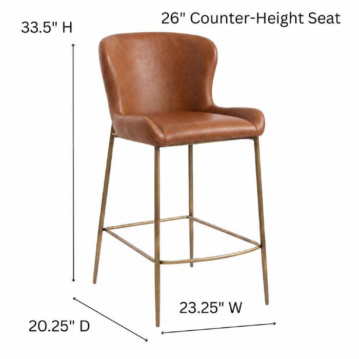Modern Counter Stool With Upholstered Seat New Ridge Home