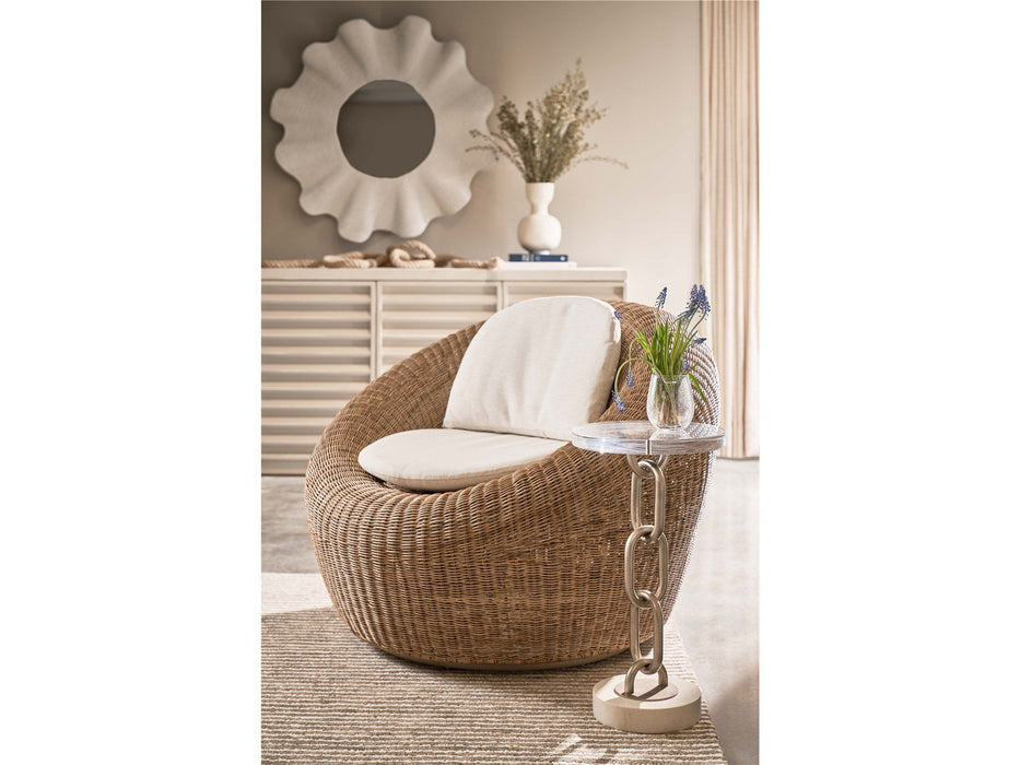 Oasis - Pod Swivel Chair - Light Brown / Beige
