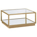 Emeline - 2 Piece Coffee Table Set - Brushed Brass Furniture Max