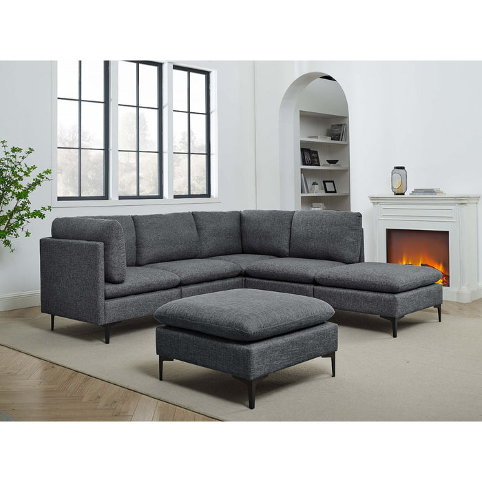 Upholstered Modular Sectional & Tall Legs Home Essentials