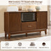 TV Stand With Drawer And Cabinets - Brown Home Essentials