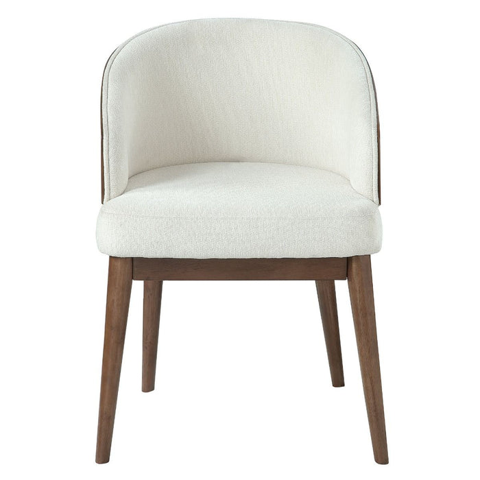 Rufina - Arm Chair (Set of 2) - Beige Linen & Walnut ACME