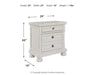 Robbinsdale - Two Drawer Night Stand - Antique White Signature Design by Ashley®