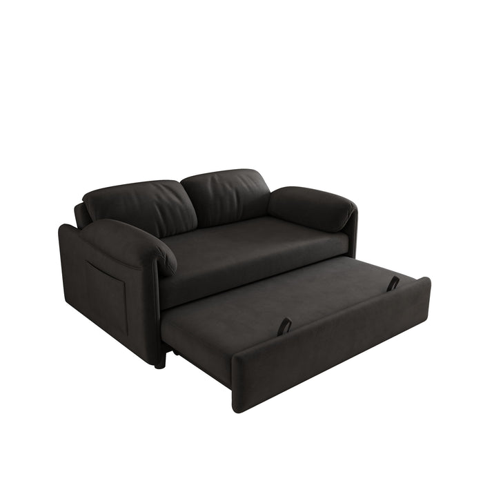 Sofa, Dual Purpose Lounge With Retractable Queen Size Bed Home Essentials