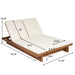 Double Sunlounger With Adjustable Backrest - Beige Noble House