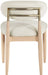 Riccio - Fabric Dining Side Chair (Set of 2) - Natural Frame Meridian Furniture