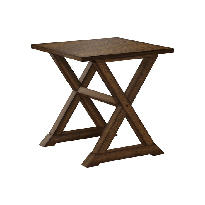 Compact Accent End Table, Square, Transitional 8th Street
