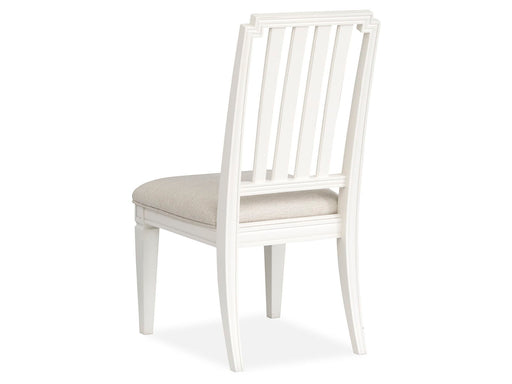 Willowbrook - Upholstered Side Chair With Wood Slat Back (Set of 2) - Egg Shell White Magnussen Furniture