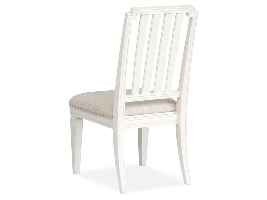 Willowbrook - Upholstered Side Chair With Wood Slat Back (Set of 2) - Egg Shell White Magnussen Furniture