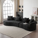 Elegant Curved Sectional Sofa With Full Foam Comfort Noble House