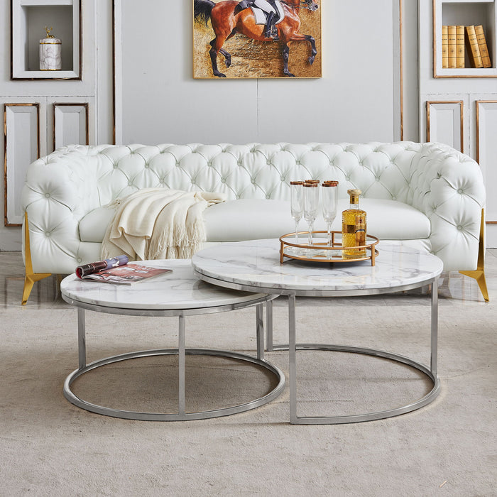 2 Piece Nesting Coffee Table Set For Living Room Home Essentials
