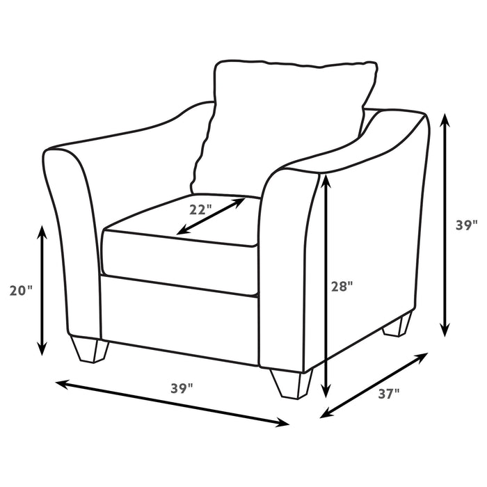 Alcazar - Arm Accent Chair - Gray Furniture Max