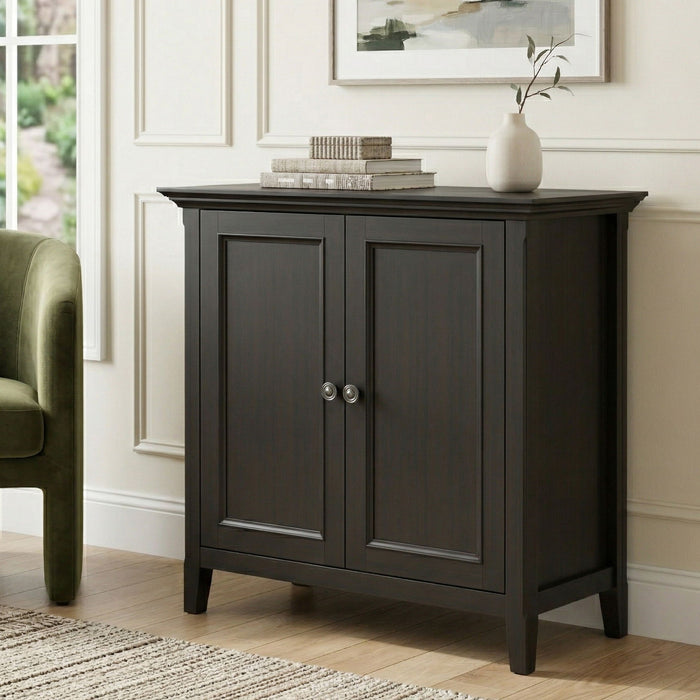 Amherst - 2 Door Storage Cabinet & Adjustable Shelving - Brown Simpli-Home