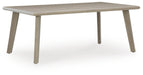 Cliff Trails - Rectangle Dining Table With Umbrella Option - Beige Signature Design by Ashley®