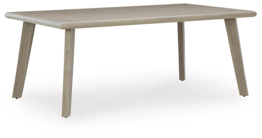 Cliff Trails - Rectangle Dining Table With Umbrella Option - Beige Signature Design by Ashley®