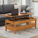Warm Shaker - Lift Top Coffee Table With Hidden Storage And Lift Top Functionality - Brown Simpli-Home