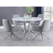 Anchor - 5 Piece Round Dining Table Set With Swivel Chairs - Gloss White Furniture Max