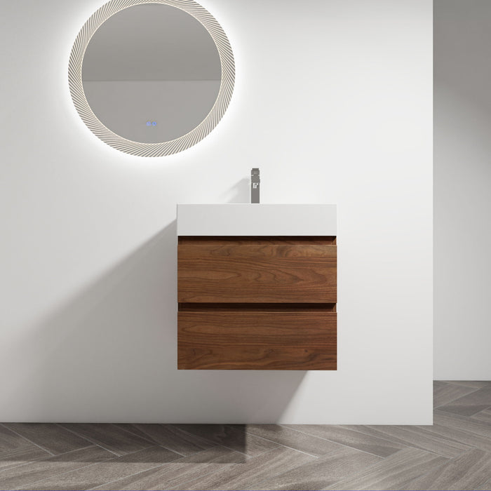 Wall Mounted Bathroom Vanity And Sink, 2 Soft Close Drawers Home Essentials